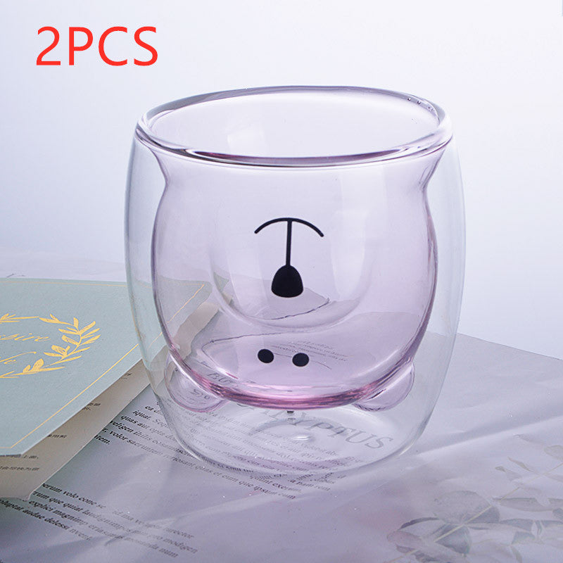 3D Double Layer Lovely Panda Cup Skull Wine Cup - Amazhona 