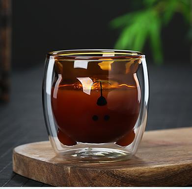 3D Double Layer Lovely Panda Cup Skull Wine Cup - Amazhona 