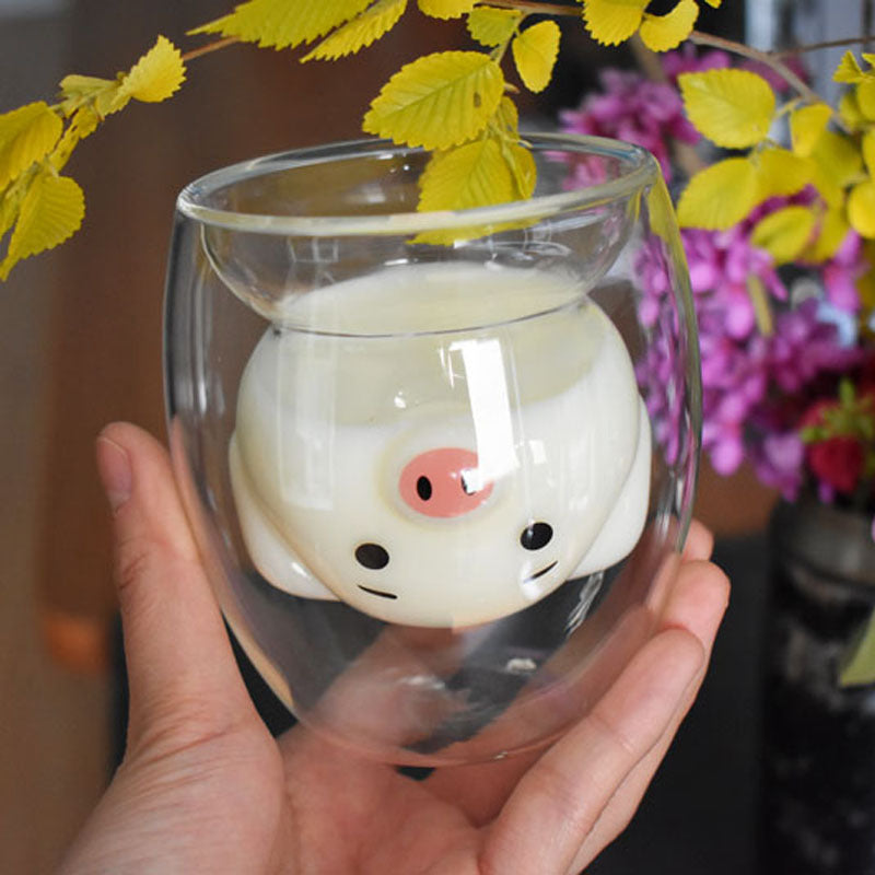 3D Double Layer Lovely Panda Cup Skull Wine Cup - Amazhona 