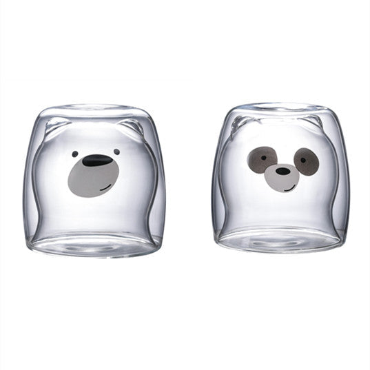 3D Double Layer Lovely Panda Cup Skull Wine Cup - Amazhona 