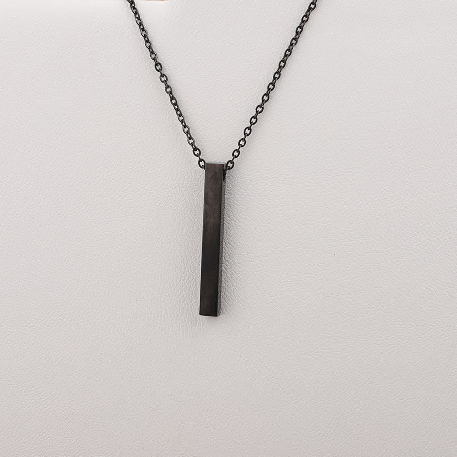 3D Engraved Bar Necklace - Amazhona 