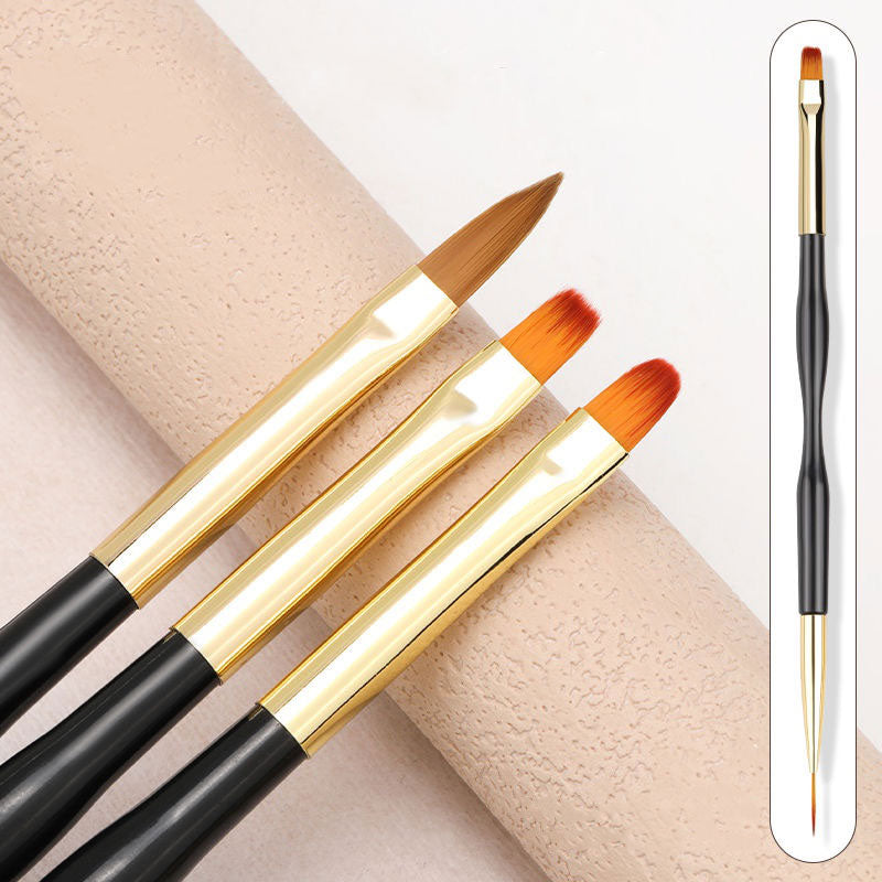 3Pcs French Stripe Nail Art Liner Brush Set Tips Ultra-thin Line Drawing Pen Dual End UV Gel Painting Brushes Manicure Tools - Amazhona 