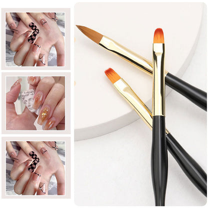 3Pcs French Stripe Nail Art Liner Brush Set Tips Ultra-thin Line Drawing Pen Dual End UV Gel Painting Brushes Manicure Tools - Amazhona 