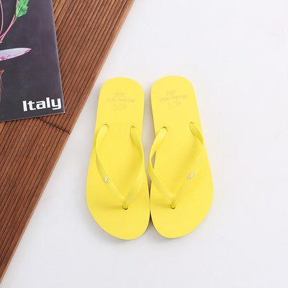 Rubber Solid Color Couple Slippers For Men And Women - Amazhona 