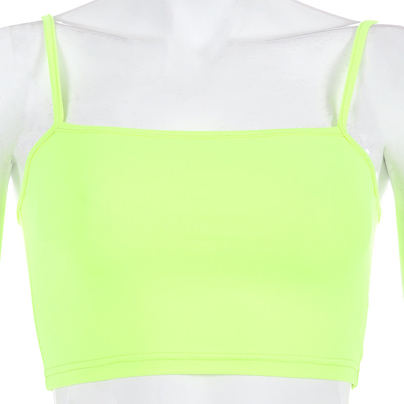 Fluorescent short cropped camisole - Amazhona 