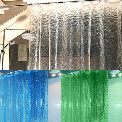 42Shower Curtain EVA Translucent 3D Thickened 1.8/2M Shower Curtains Bathroom Curtain Moldproof Waterproof Bathroom Curtain - Amazhona 