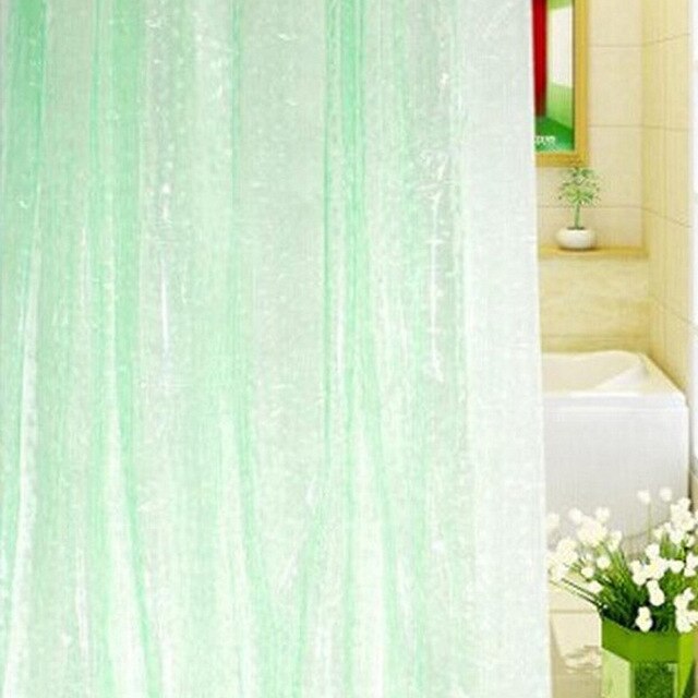 42Shower Curtain EVA Translucent 3D Thickened 1.8/2M Shower Curtains Bathroom Curtain Moldproof Waterproof Bathroom Curtain - Amazhona 