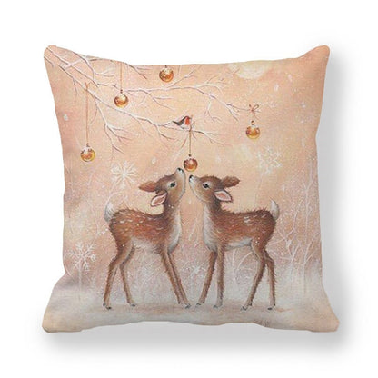 45cm Merry Christmas Cushion Cover Santa Claus Elk Pillowcase 2022 Xmas Navidad Natal Christmas Ornament New Year Accessories - Amazhona 