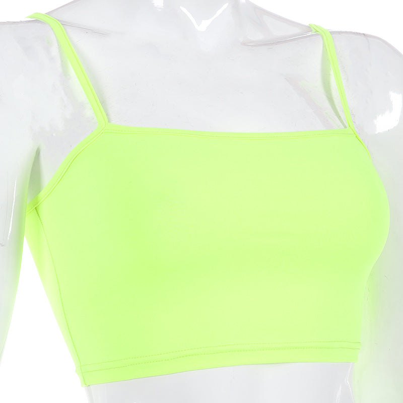 Fluorescent short cropped camisole - Amazhona 