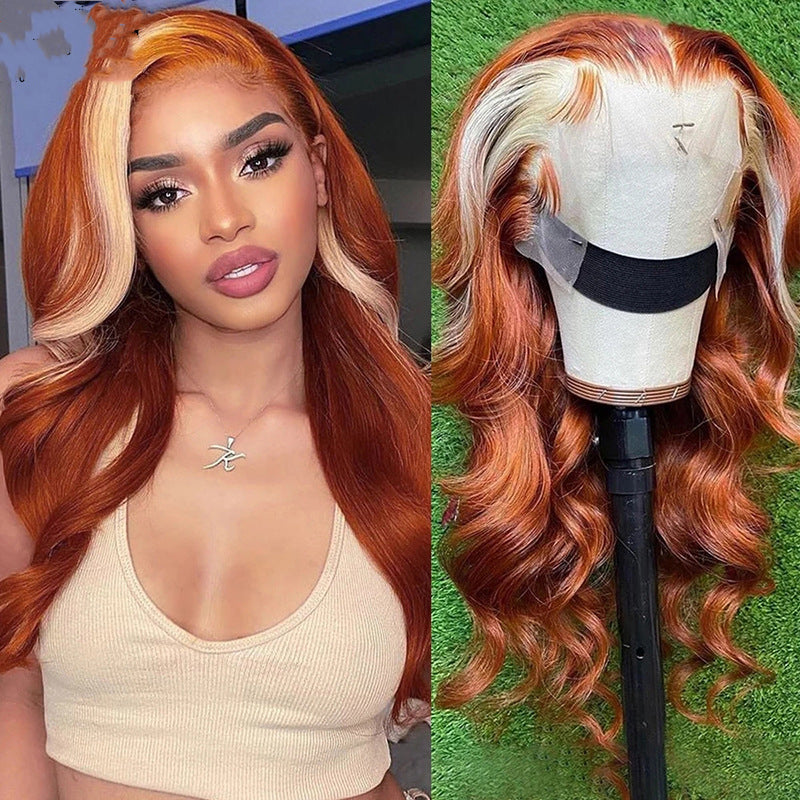 4X4 Human Hair Wig Head Cover Highlights 613 - Amazhona 