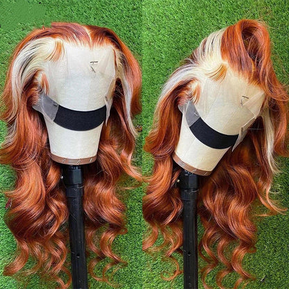 4X4 Human Hair Wig Head Cover Highlights 613 - Amazhona 