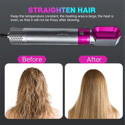 5 In 1 Hair Dryer Brush Professional Dryer And Straightening Brush Electric Hair Styling Tool Automatic Hair Curler Dropshipping - Amazhona 