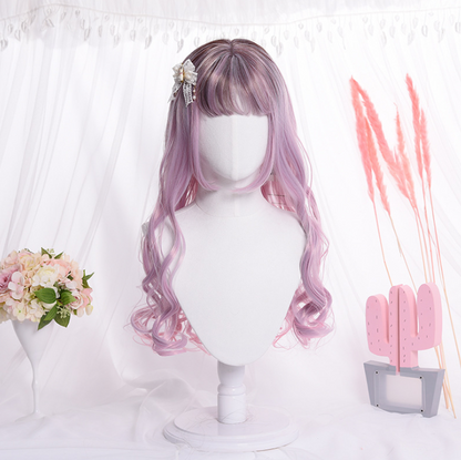 Korean version of the Qi Liu Hai curly cute hood birthday party wigs realistic wig - Amazhona 