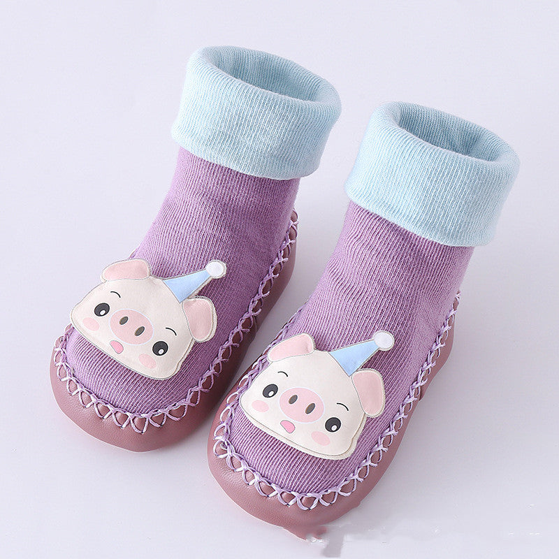 Toddler Indoor Shoes Socks Newborn Shoes Cotton Baby Socks - Amazhona 