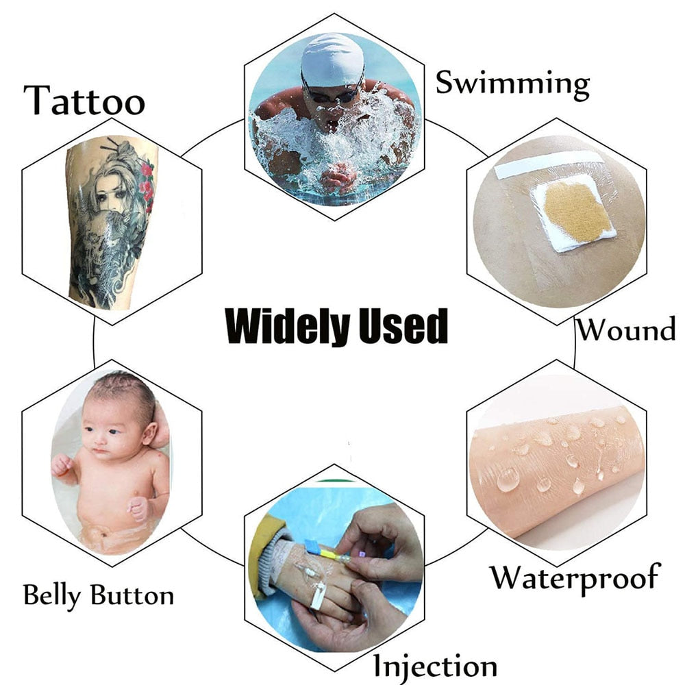 5m 10m Waterproof Protective Tattoo Healing Film For Aftercare Bandage Transparent Skin Tattoo Healing Repair Film Wrap Roll - Amazhona 