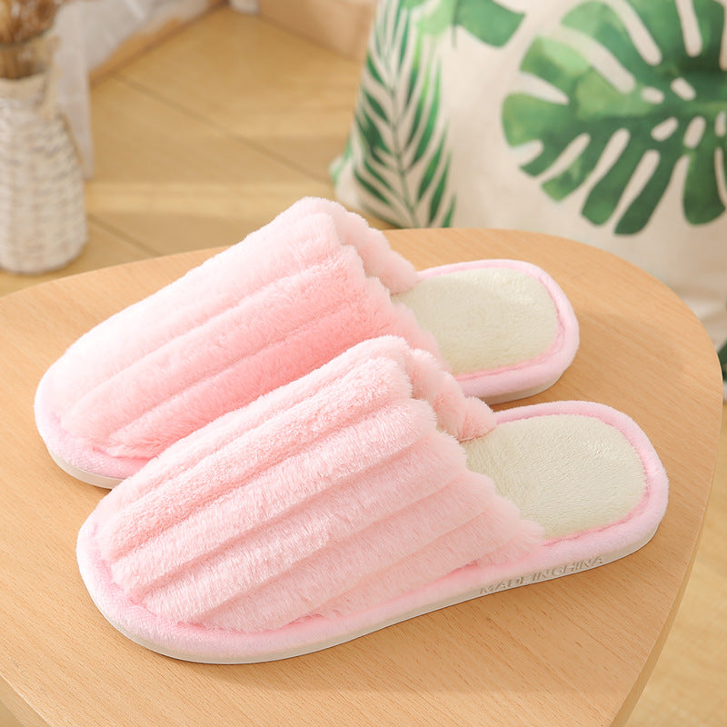 Bowknot Autumn And Winter Cotton Slippers Home Interior - Amazhona 