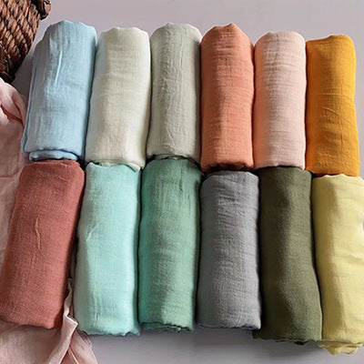 Pure Color Bamboo Cotton Wrap Towels For Newborn Babies - Amazhona 