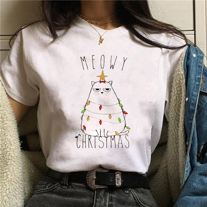 Christmas tree alphabet T-shirt - Amazhona 