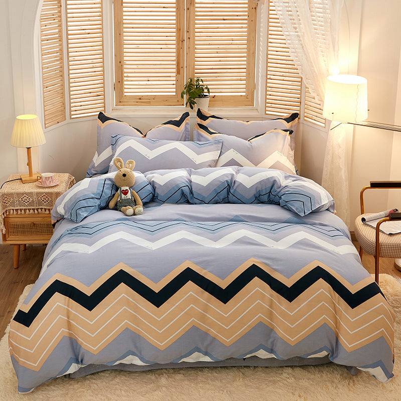 Twill Cotton Four-piece Set Seasons Quilt Cover - Amazhona 