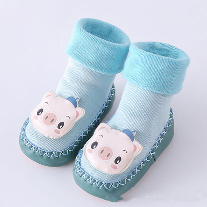 Toddler Indoor Shoes Socks Newborn Shoes Cotton Baby Socks - Amazhona 