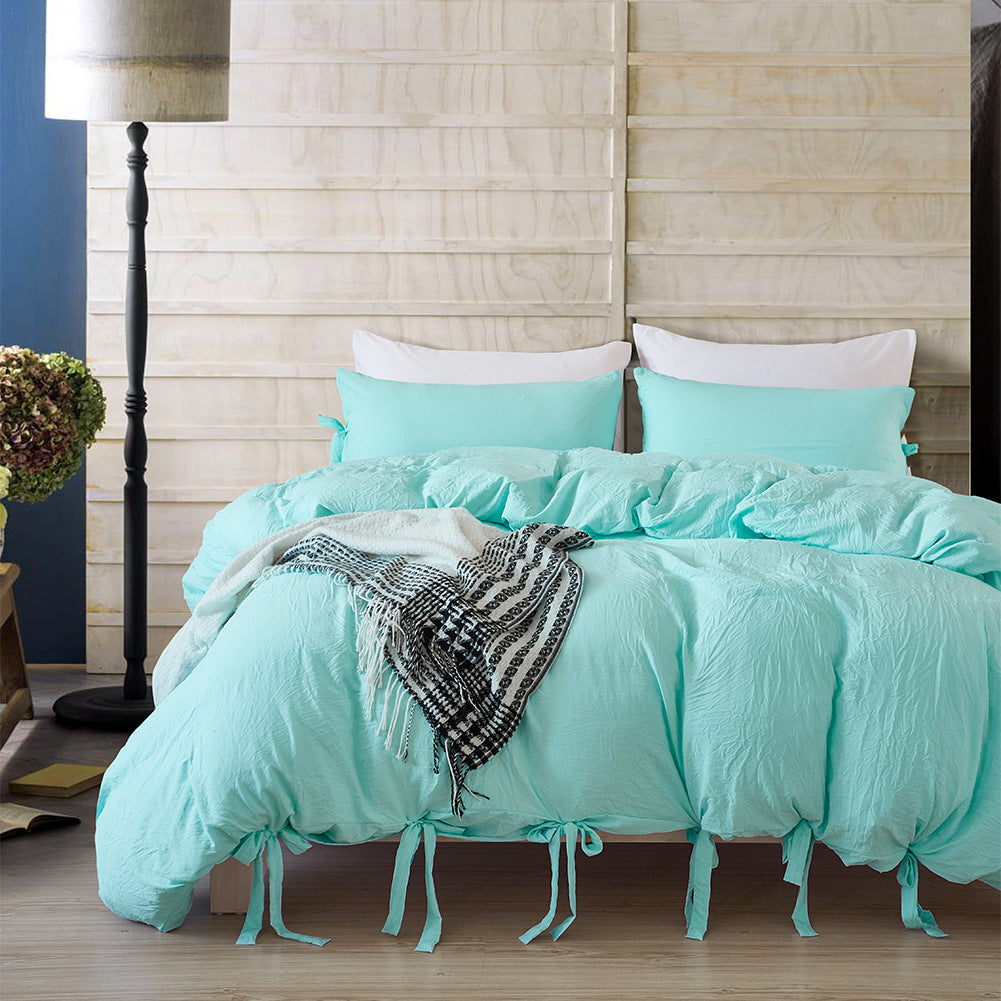 Solid Color Tape Bedding Set - Amazhona 