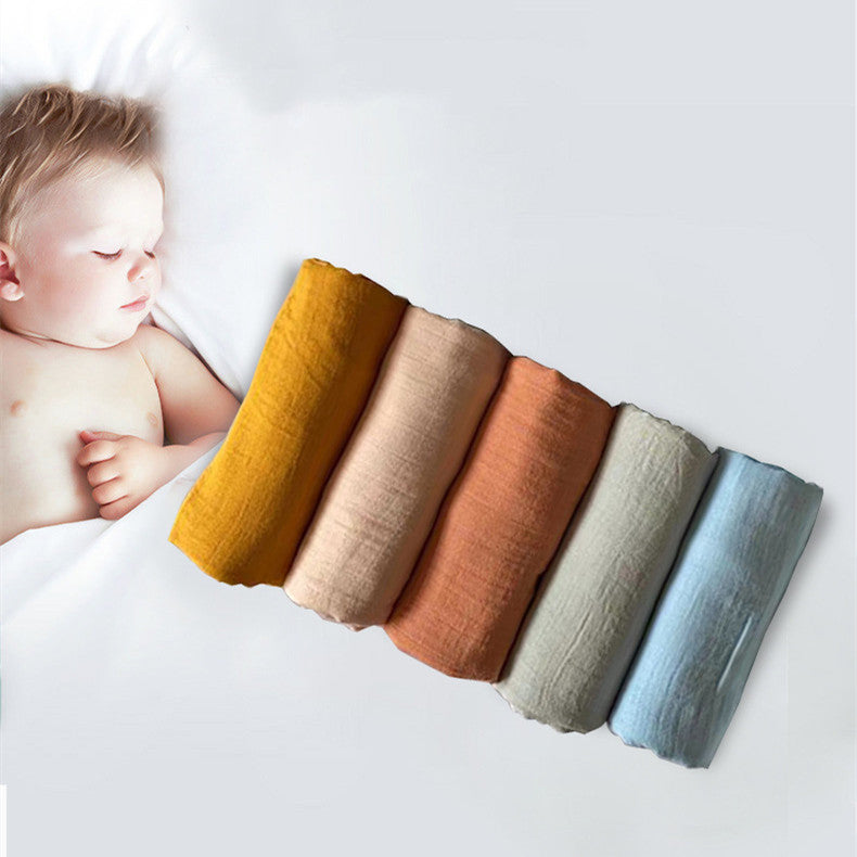 Pure Color Bamboo Cotton Wrap Towels For Newborn Babies - Amazhona 