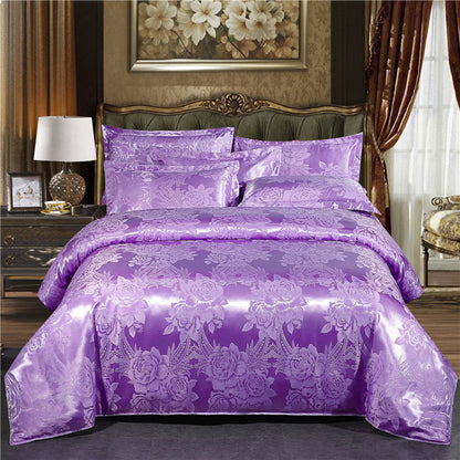 European Jacquard Quilt Cover Single And Double Silk - Amazhona 