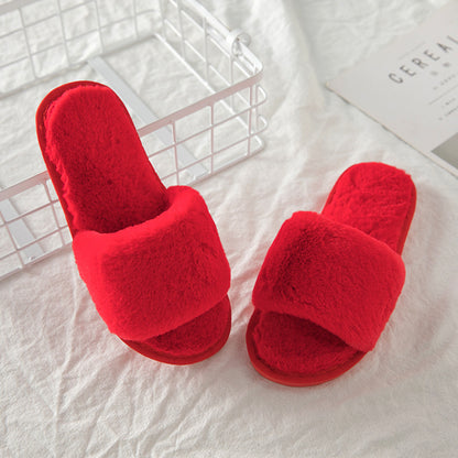 New Autumn And Winter Warm Soft Bottom Plush Slippers - Amazhona 