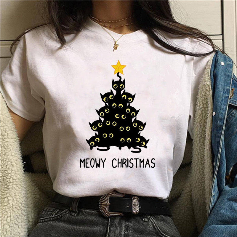 Christmas tree alphabet T-shirt - Amazhona 