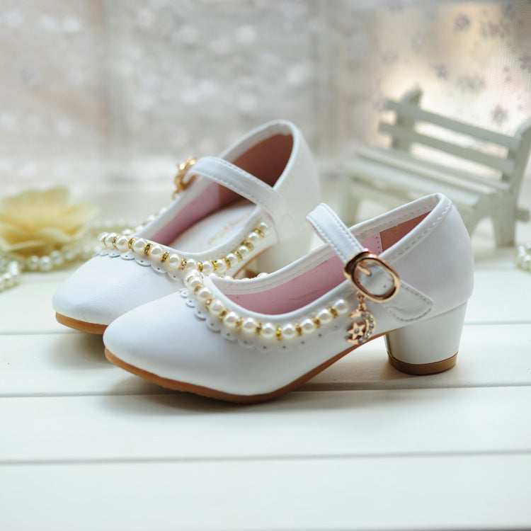 High-heeled Single Shoes Princess Crystal Shoes - Amazhona 