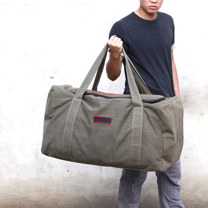 Large Capacity Canvas Hand Luggage Bag Travel Bag Men's Moving Big Bag - Amazhona 