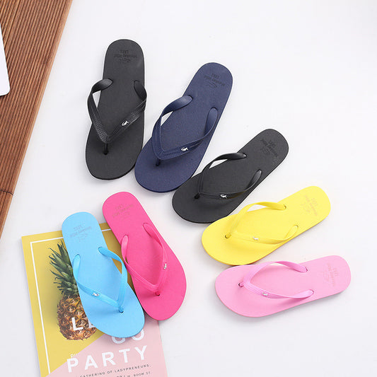 Rubber Solid Color Couple Slippers For Men And Women - Amazhona 