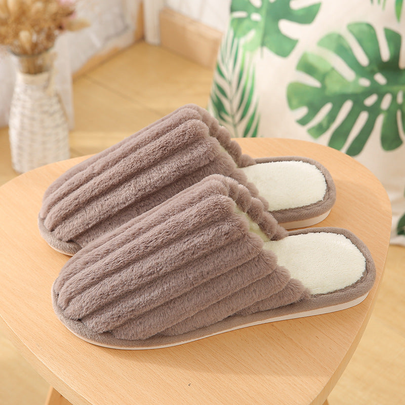 Bowknot Autumn And Winter Cotton Slippers Home Interior - Amazhona 