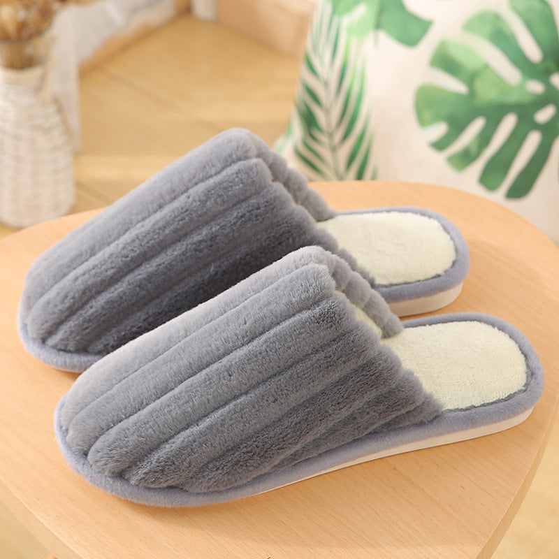 Bowknot Autumn And Winter Cotton Slippers Home Interior - Amazhona 