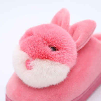 Cute rabbit ball cotton slippers - Amazhona 