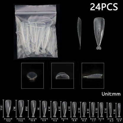 Acrylic Extension False Nail Tips Sculpted Full Cover Nail Tips Fake Finger UV Gel Polish Quick Building Mold Manicures Tool Set - Amazhona 