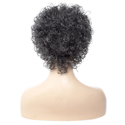 Afro small curly wig headgear - Amazhona 