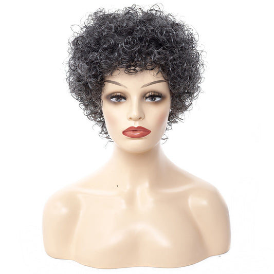 Afro small curly wig headgear - Amazhona 