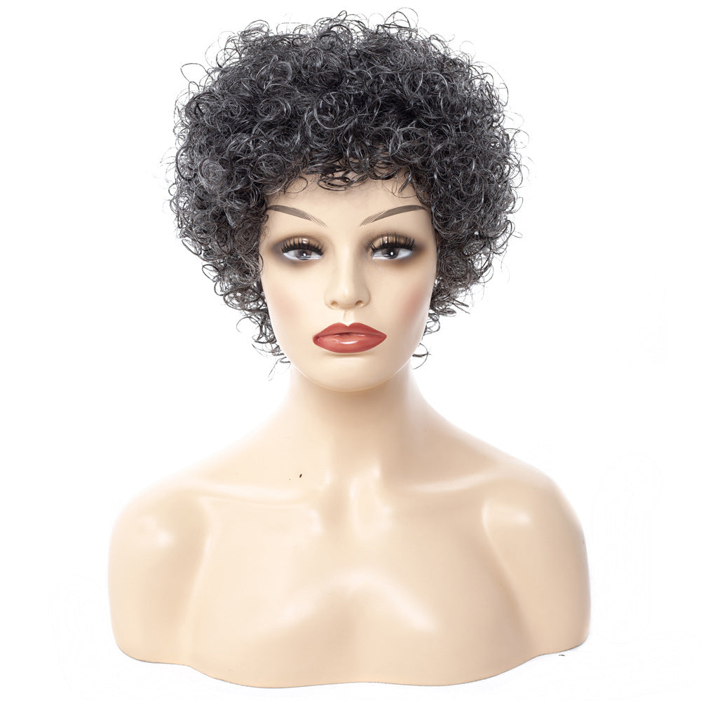 Afro small curly wig headgear - Amazhona 