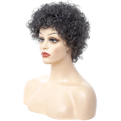 Afro small curly wig headgear - Amazhona 