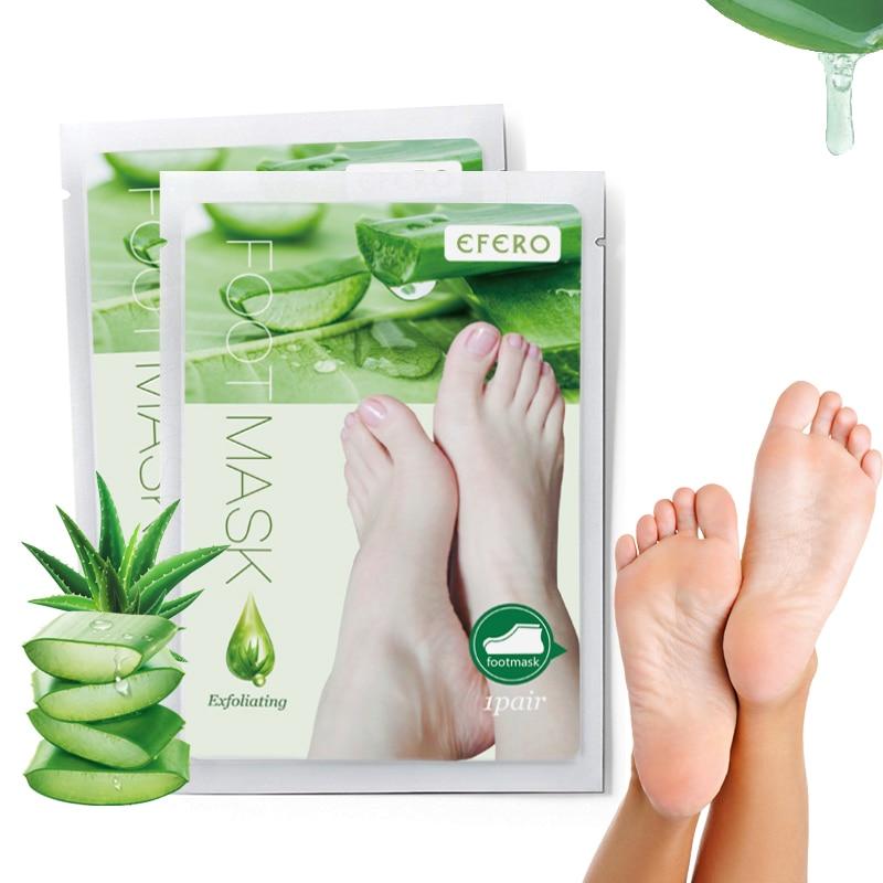 Aloe Vera Foot Mask Peeling For Legs Feet Mask Exfoliating Socks Scrub For Pedicure Anti Crack Heel Remove Skin Foot Patch - Amazhona 