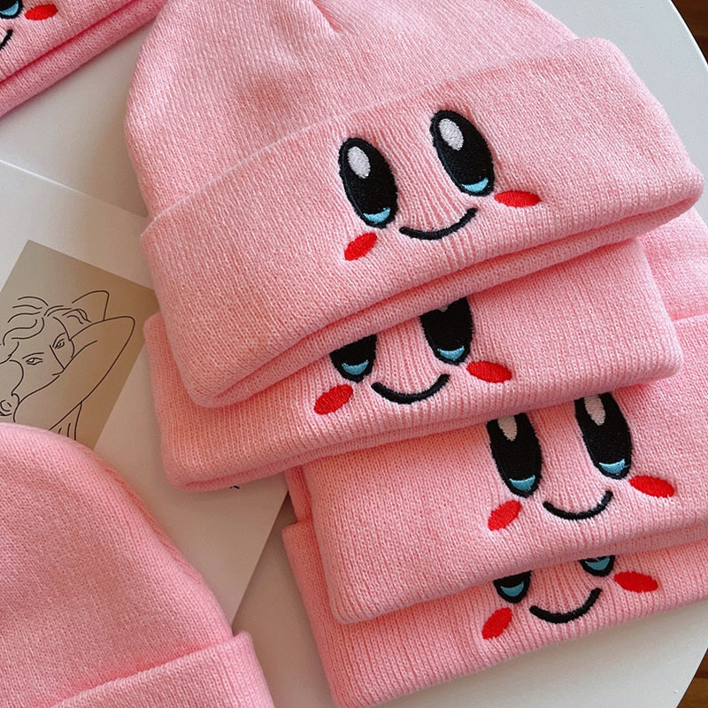 Anime Cartoon Cute beanie Hat Cosplay Warm Knitted Hat Eye Embroidery Elasticity Beanie Winter Girl Women Skull Cap 2021 - Amazhona 