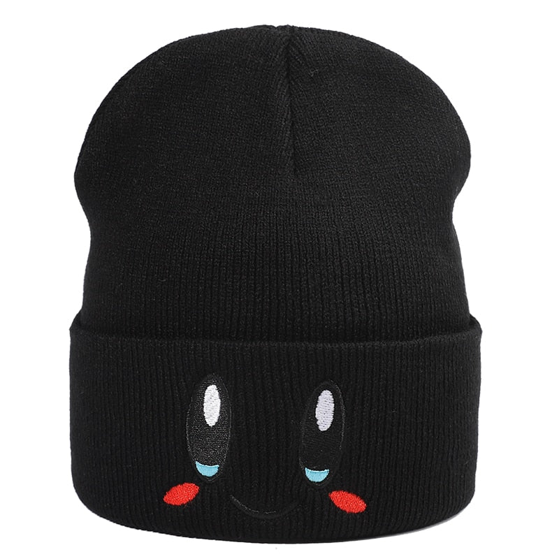 Anime Cartoon Cute beanie Hat Cosplay Warm Knitted Hat Eye Embroidery Elasticity Beanie Winter Girl Women Skull Cap 2021 - Amazhona 