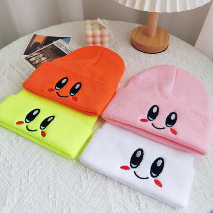 Anime Cartoon Cute beanie Hat Cosplay Warm Knitted Hat Eye Embroidery Elasticity Beanie Winter Girl Women Skull Cap 2021 - Amazhona 