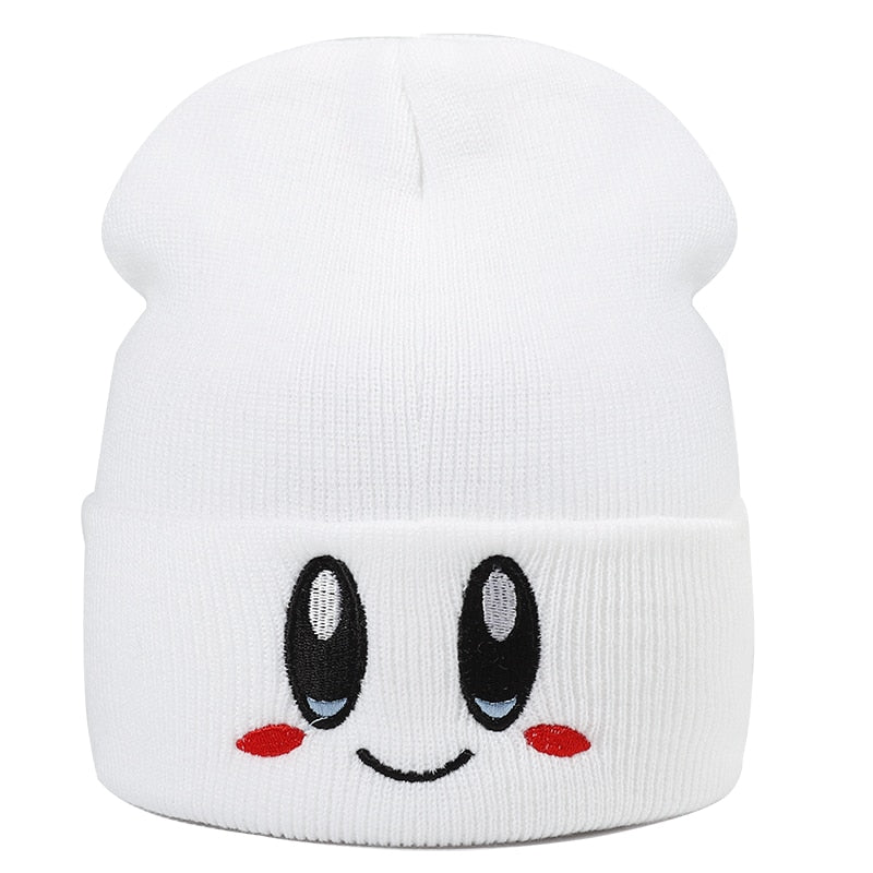 Anime Cartoon Cute beanie Hat Cosplay Warm Knitted Hat Eye Embroidery Elasticity Beanie Winter Girl Women Skull Cap 2021 - Amazhona 