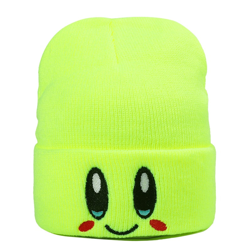 Anime Cartoon Cute beanie Hat Cosplay Warm Knitted Hat Eye Embroidery Elasticity Beanie Winter Girl Women Skull Cap 2021 - Amazhona 