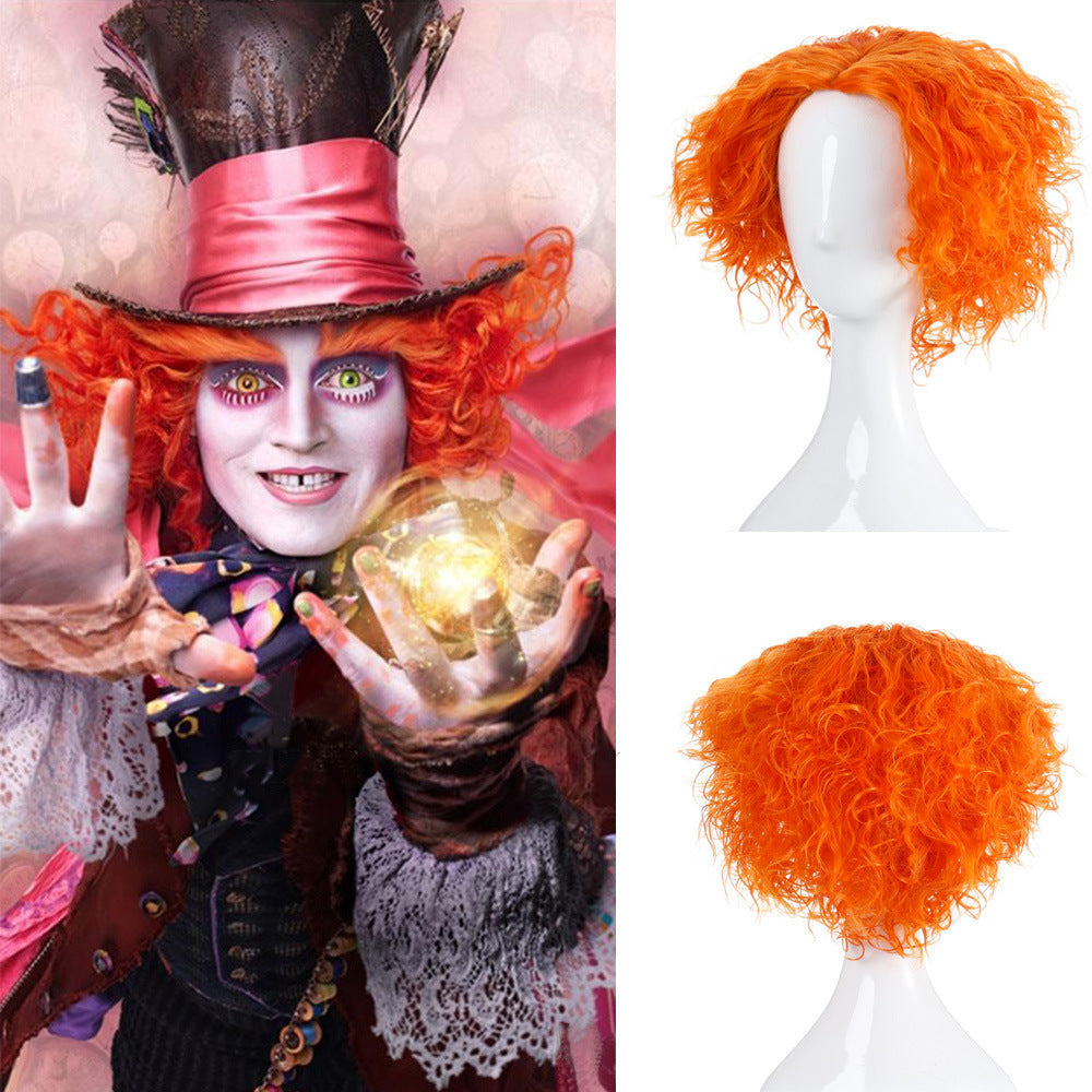 Anime Wig Wonderland 2 Mirror Adventure Mad Hatter Wig Synthetic Fiber Headgear - Amazhona 