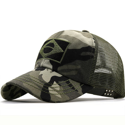 Army Camouflage Male Baseball Cap Men Embroidered Brazil Flag  Caps Outdoor Sports Tactical Dad Hat Casual Hunting Hats - Amazhona 