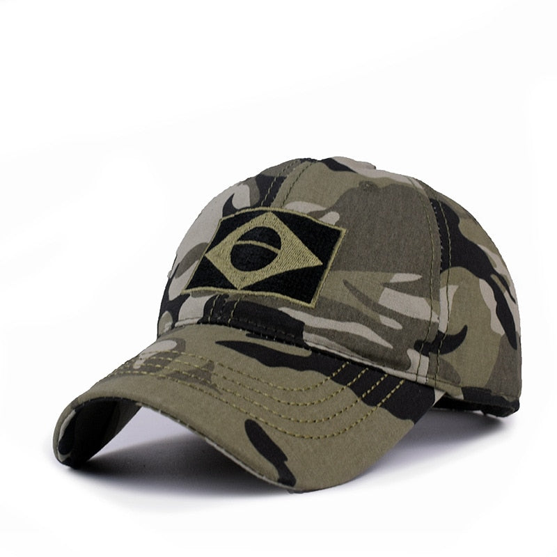 Army Camouflage Male Baseball Cap Men Embroidered Brazil Flag  Caps Outdoor Sports Tactical Dad Hat Casual Hunting Hats - Amazhona 