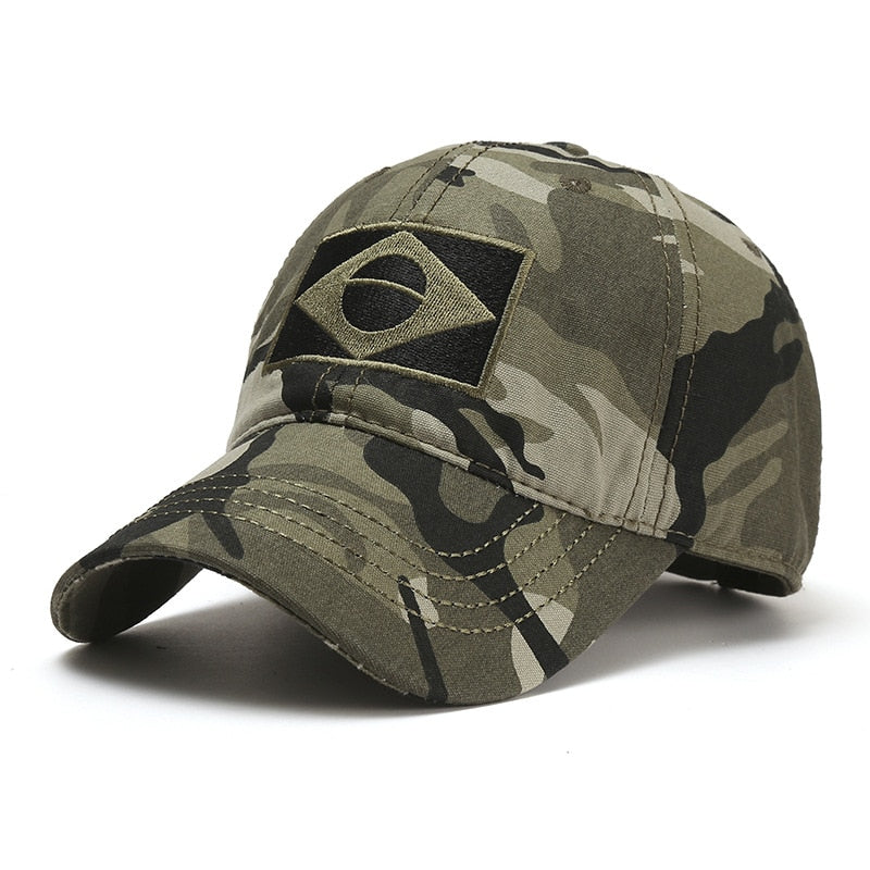 Army Camouflage Male Baseball Cap Men Embroidered Brazil Flag  Caps Outdoor Sports Tactical Dad Hat Casual Hunting Hats - Amazhona 